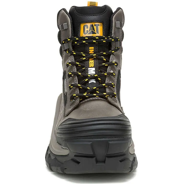 Cat Men's Invader Max Comp Toe WP Slip Resistant Work Boot -Gargoyle- P91730