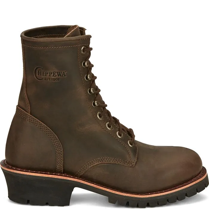 Chippewa Men's Classic 2.0 8" Soft Toe Lace Up Work Boot -Brown- NC2090