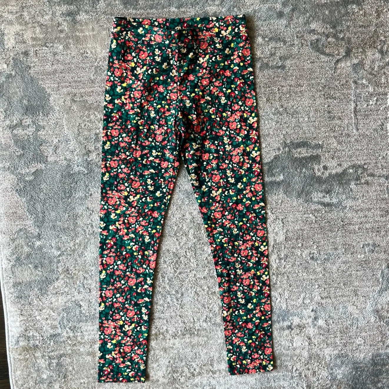 Crewcuts Girls Floral Printed Every Day Leggings 10