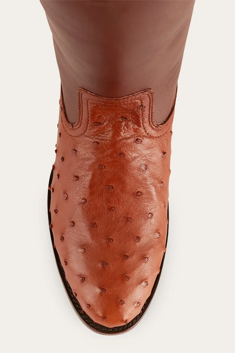 Davidson Mens Ostrich Boot - Chestnut