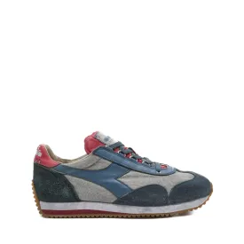 DIADORA HERITAGE SNEAKERS EQUIPE H DIRTY STONE WASH EVO 201.174736 01 9877 VAPOR BLUE-BERING SEA