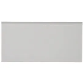 Domino Ceramic Tile Collection Gray Glossy 3"x6" - Bull Nose