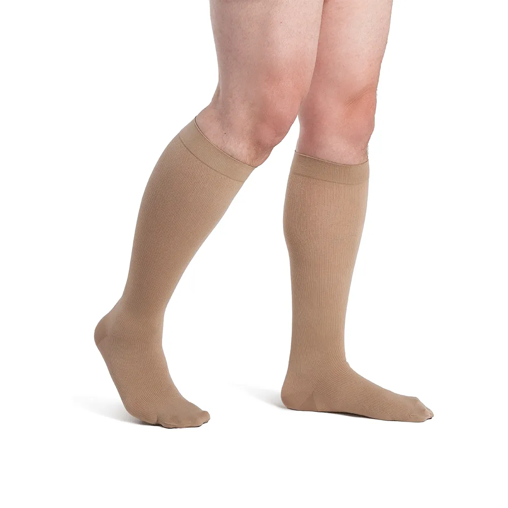 Dynaven Opaque Ribbed Men's Knee High 30-40 mmHg