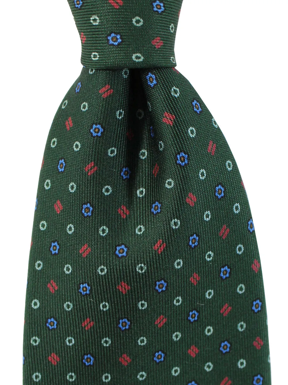 E. Marinella Tie Dark Green Geometric SALE