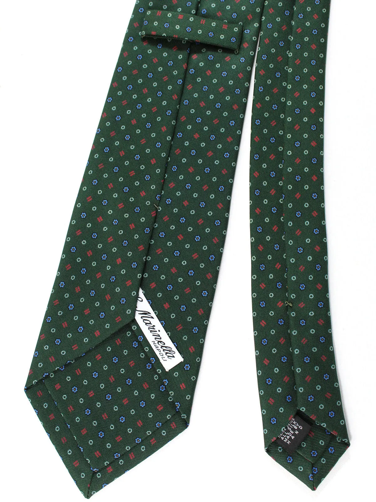 E. Marinella Tie Dark Green Geometric SALE