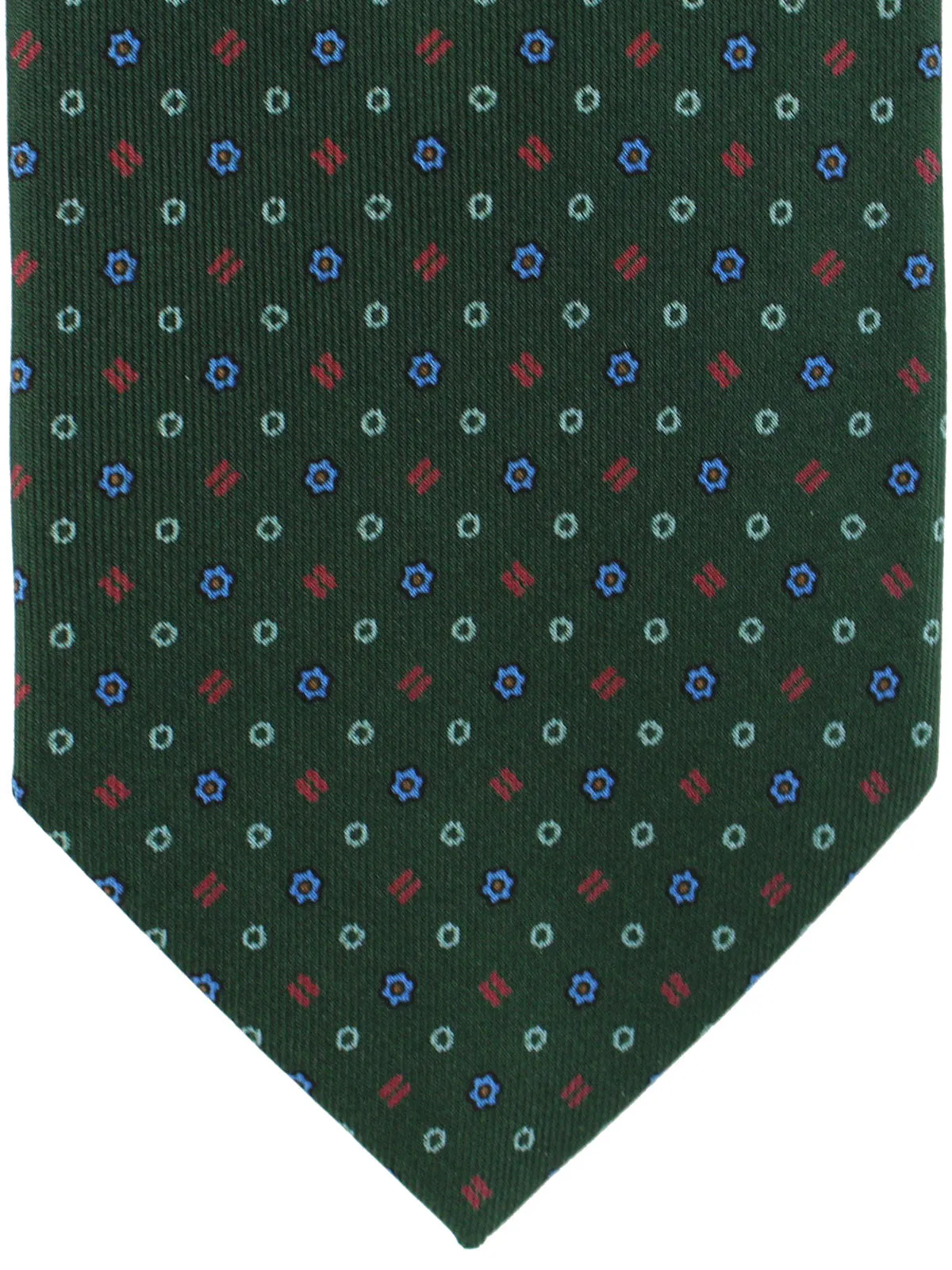 E. Marinella Tie Dark Green Geometric SALE