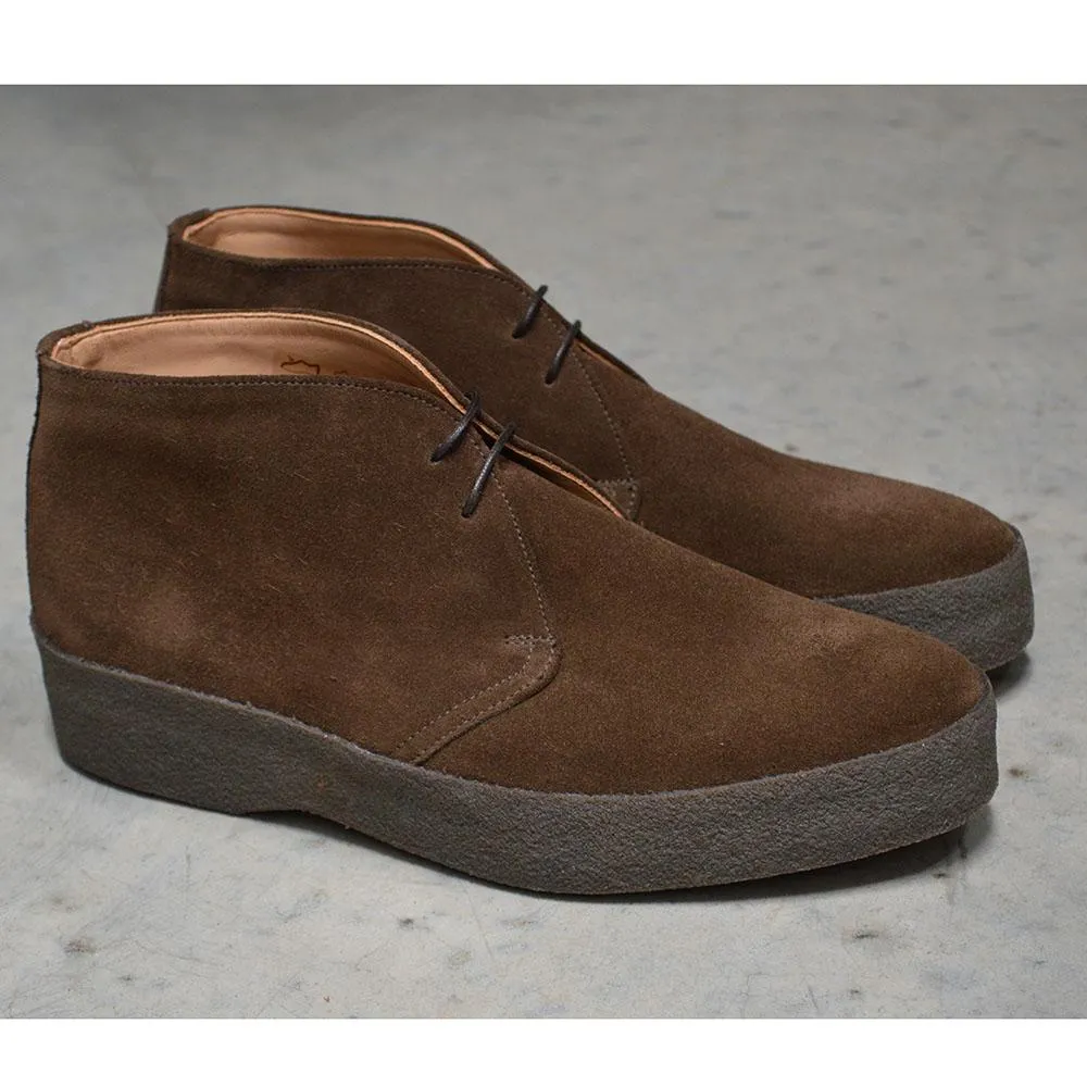 FACTORY SECOND Sanders HI-TOP Chukka Boot - Chocolate Suede