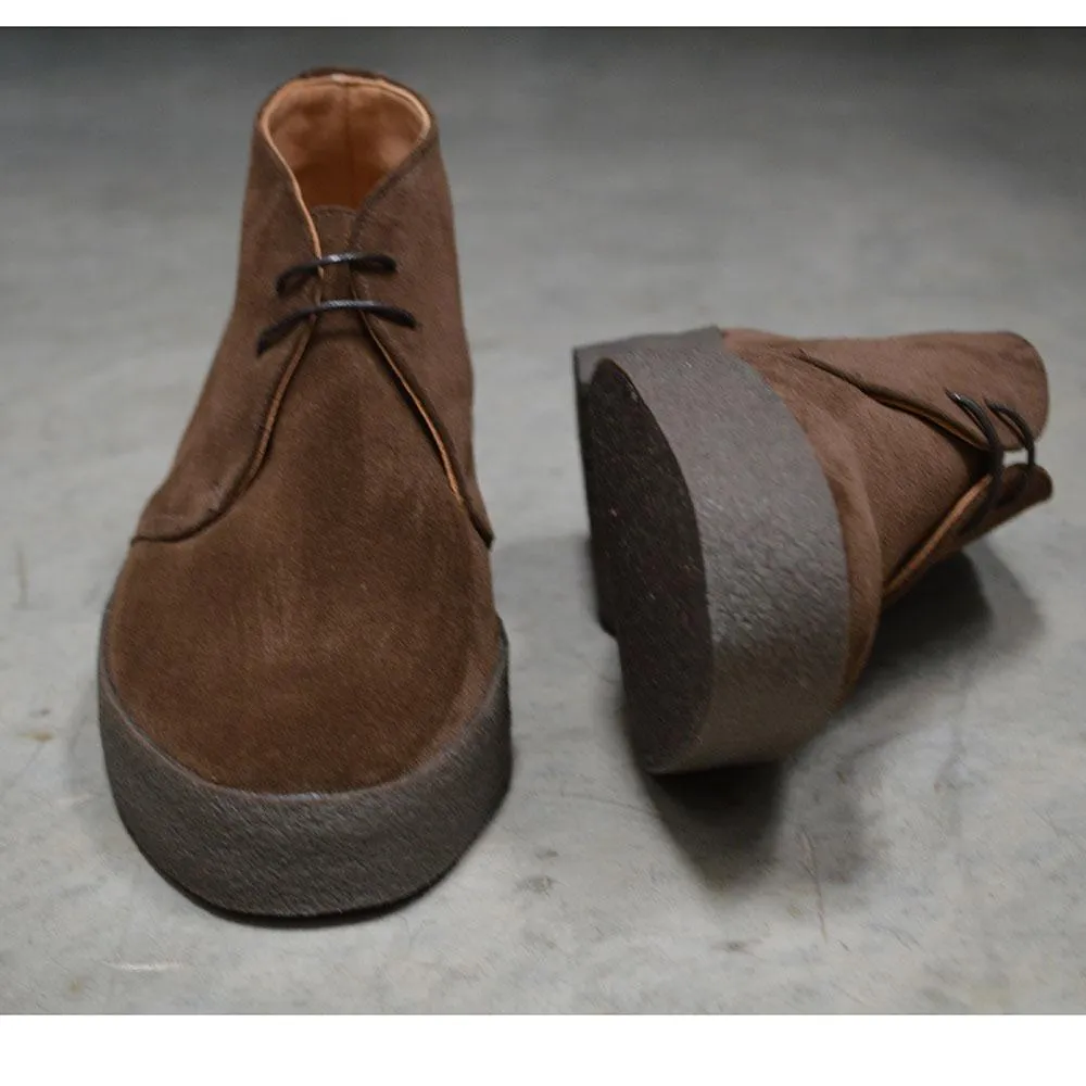 FACTORY SECOND Sanders HI-TOP Chukka Boot - Chocolate Suede