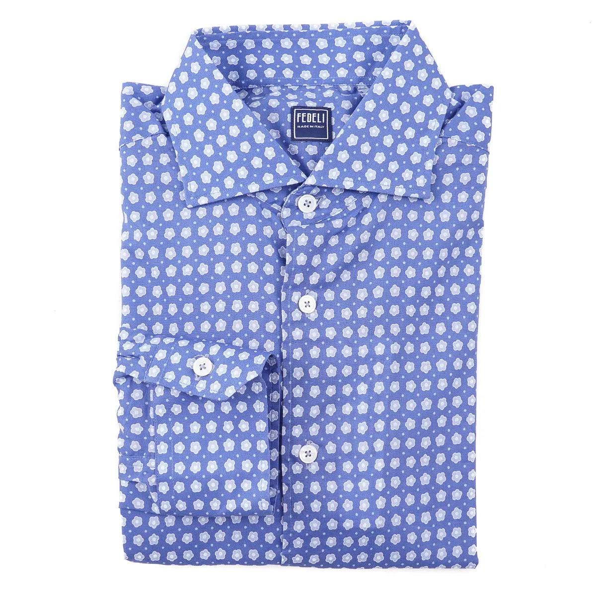 Fedeli Lightweight Printed Cotton Shirt