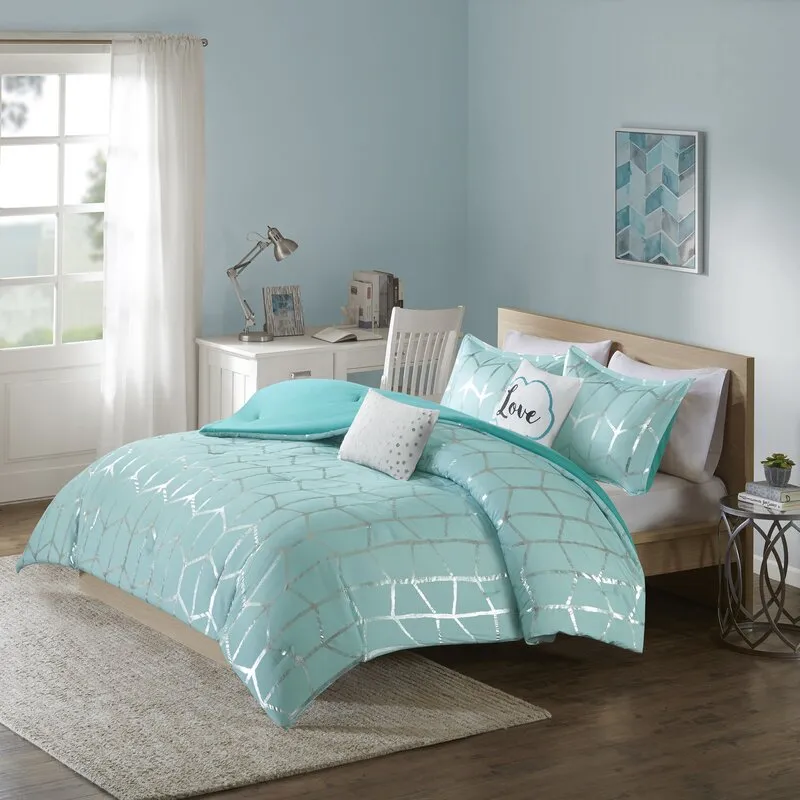 Fibya Standard Geometric Printed Comforter Set