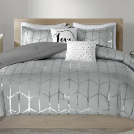 Fibya Standard Geometric Printed Comforter Set