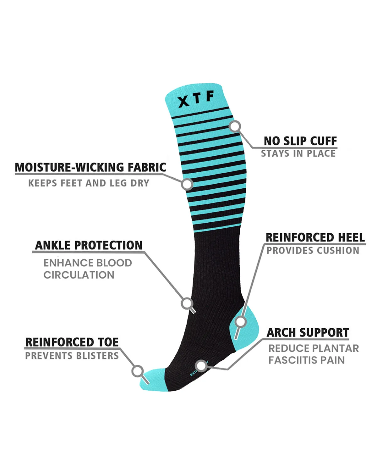 Flight Knee High Compression Socks -- Large/XL