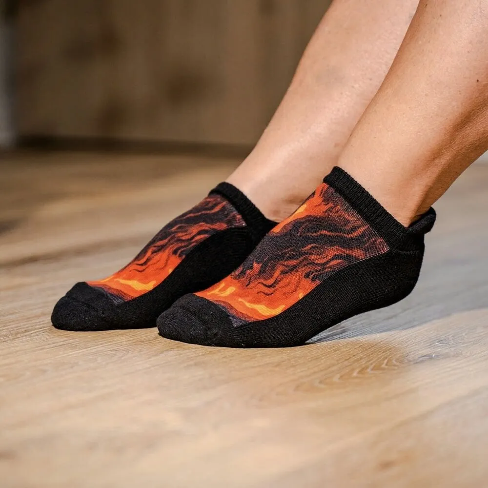 Floor Is Lava Ankle Diabetic Socks