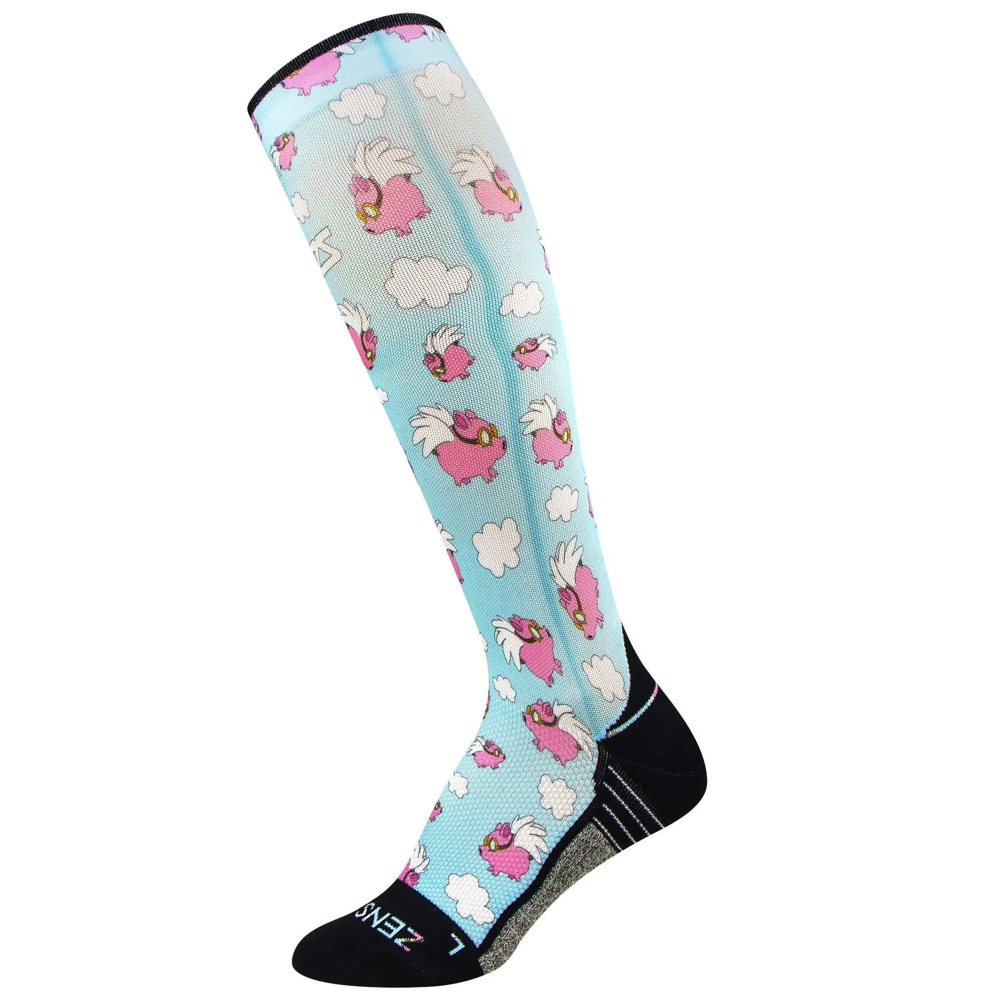 Flying Pigs Compression Socks (Knee-High)