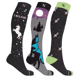 Glow in the Dark Compression Socks (3-Pairs)