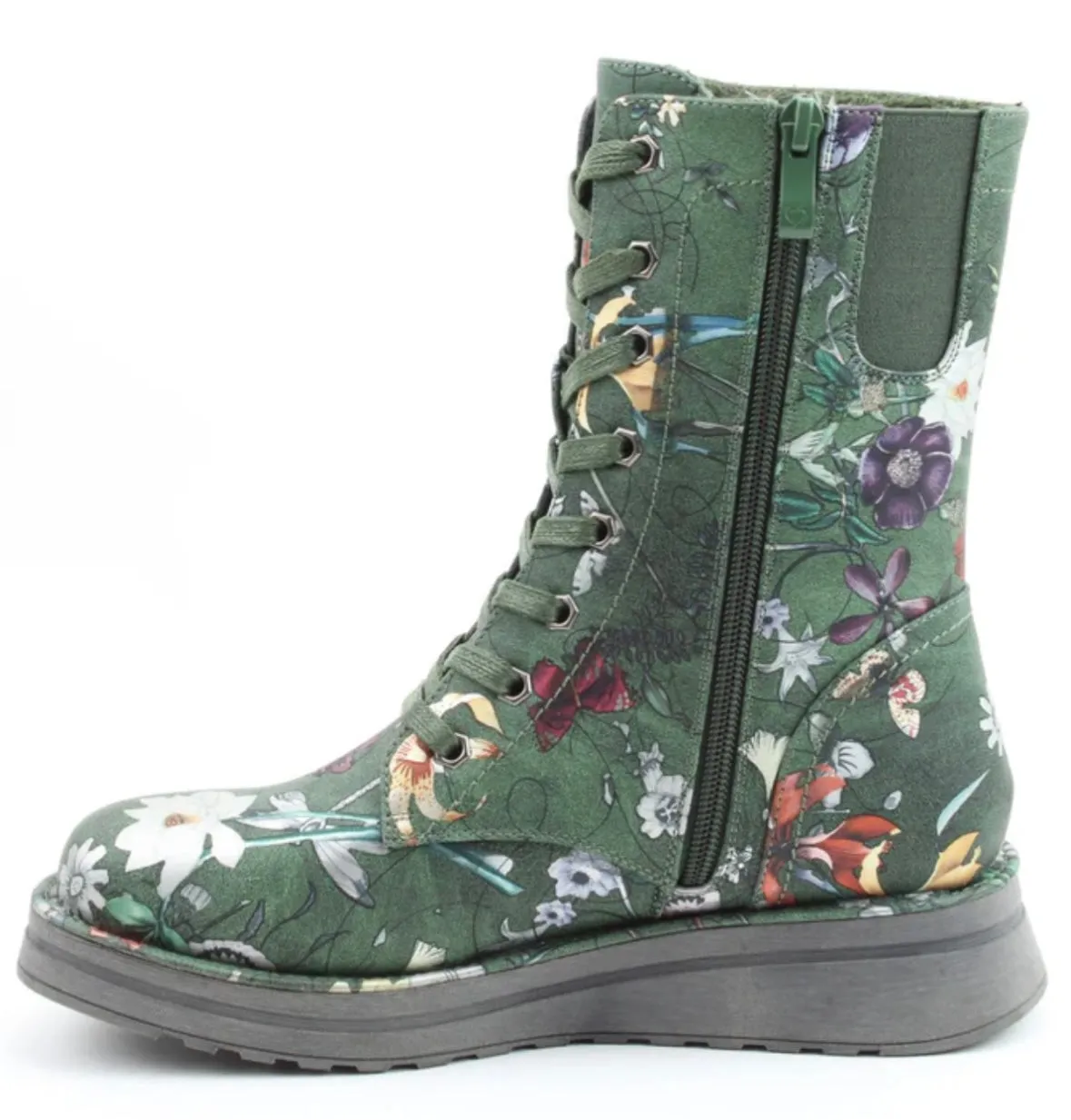 Heavenly Feet Martina Ladies Floral Print lace Up Boot