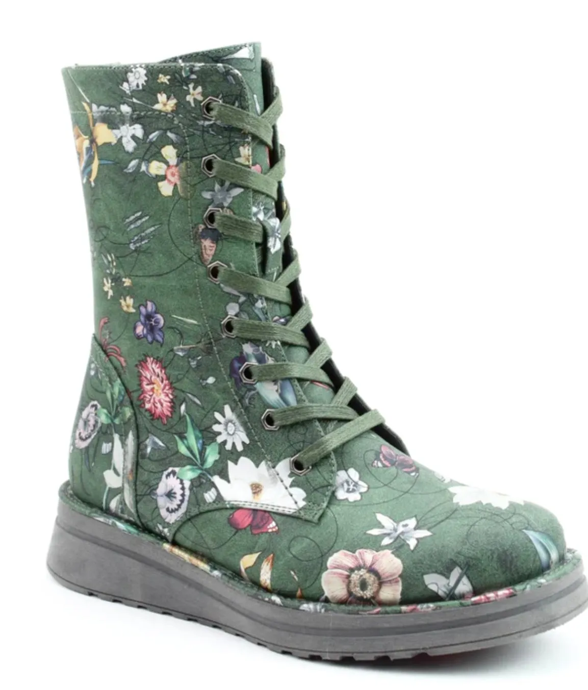 Heavenly Feet Martina Ladies Floral Print lace Up Boot