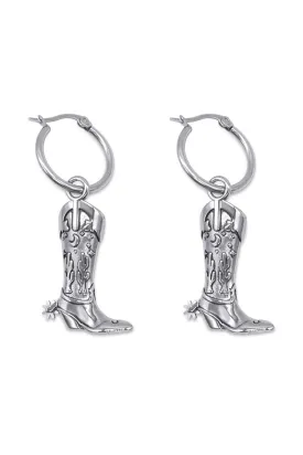 Hoedown Cowboy Boot Hoop Earrings