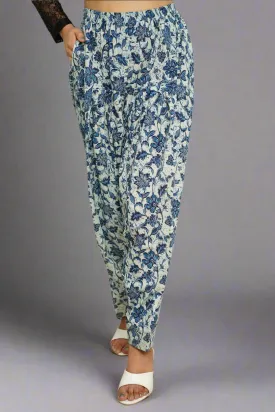 Indigo Floral Cotton Salwar