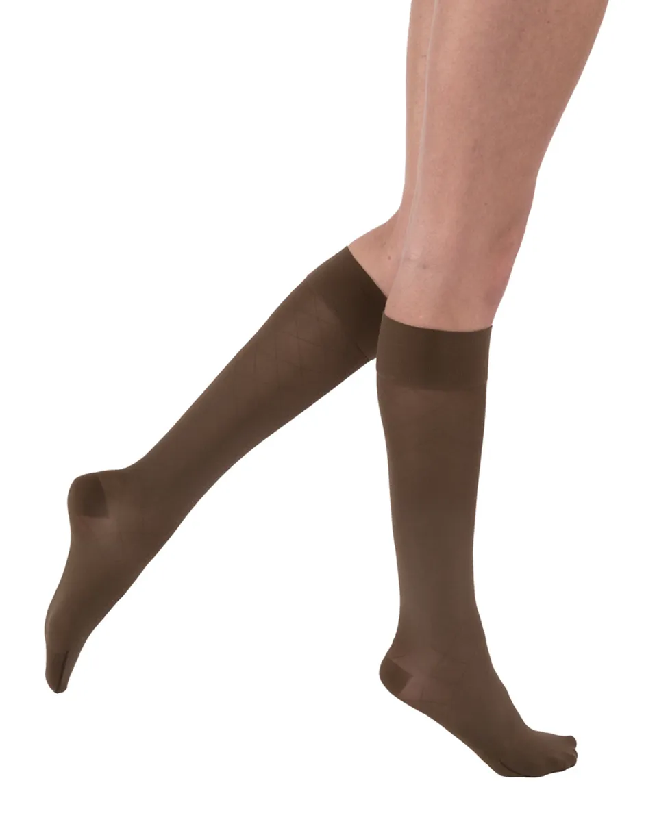 Jobst Ultrasheer Diamond Pattern Closed Toe Knee Highs 20-30 mmHg