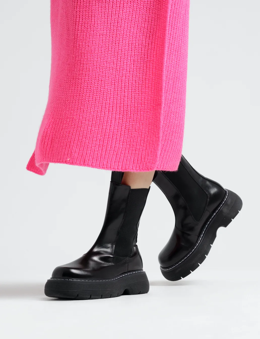 Joy All Black High Chelsea Boots