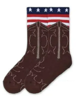 K Bell Womens American Made American Flag Boot Sock