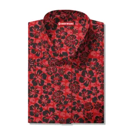 Keep Ruling Hawaiian Button Up Shirt (Red)