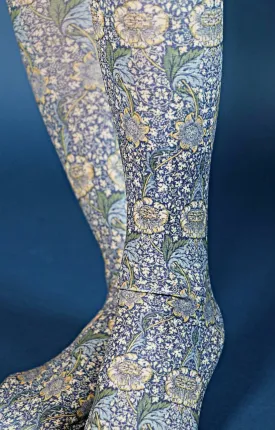 Kennet (Navy) BY William Morris Printed Art Tights