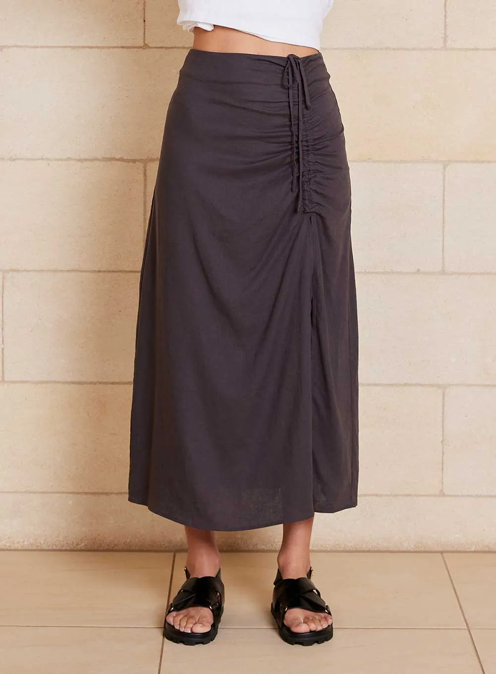 Lily Skirt-CHARCOAL