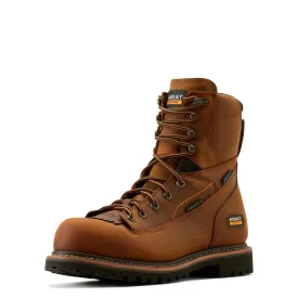 Longview Shock Shield 8in Waterproof Composite Toe Work Boot Copper Brown