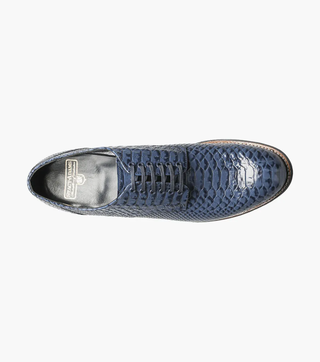 MADISON ANACONDA PLAIN TOE OXFORD-Blue | STACY ADAMS