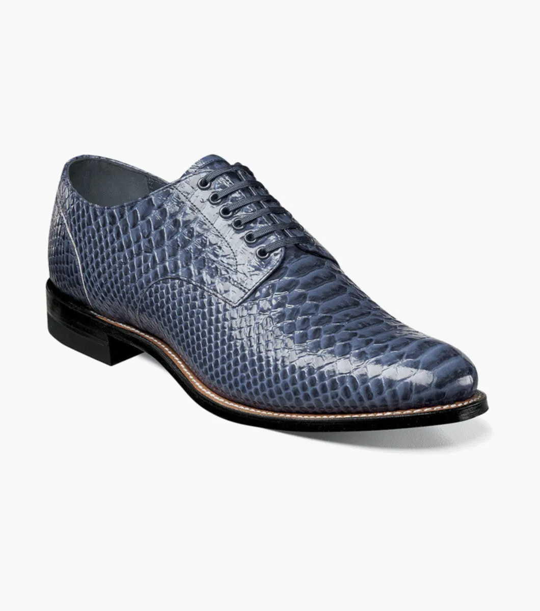 MADISON ANACONDA PLAIN TOE OXFORD-Blue | STACY ADAMS