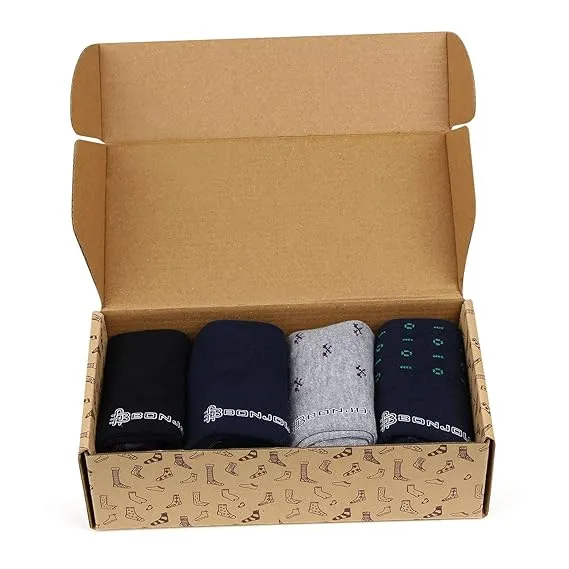 Men Formal Ankle Business and Office Socks-Pack Of 4