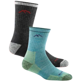 Men's and Women's Hiker Micro Crew 2-Pack Hiking Socks