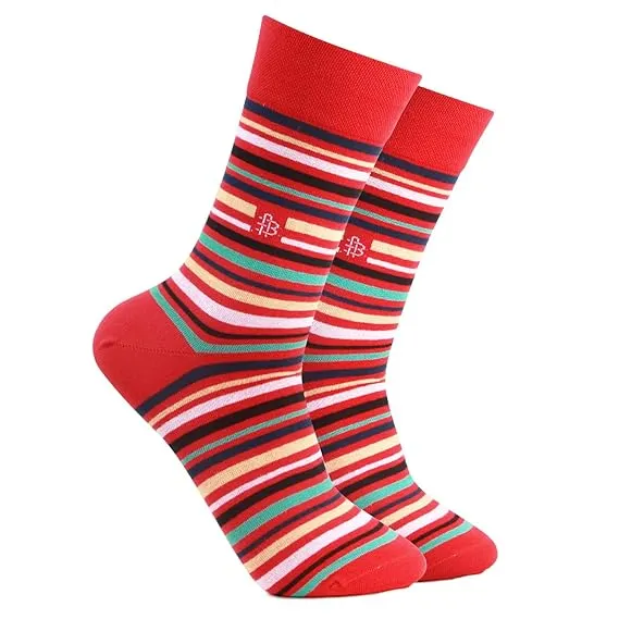 Men's Designer Signature Socks - Red