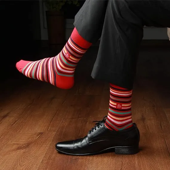 Men's Designer Signature Socks - Red