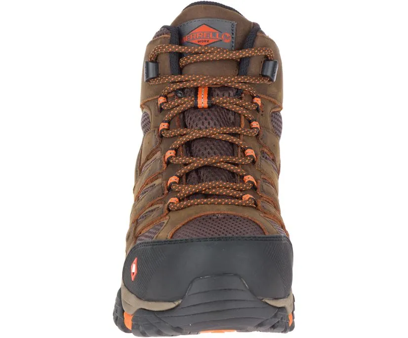 Merrell Men's Moab Vertex Mid Waterproof Comp Toe Work Boot Wide Width