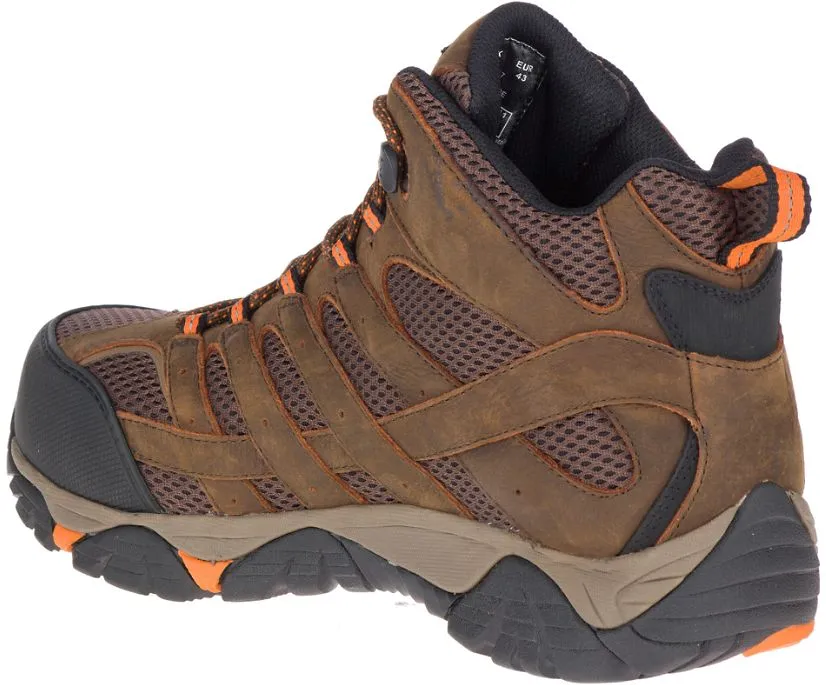 Merrell Men's Moab Vertex Mid Waterproof Comp Toe Work Boot Wide Width