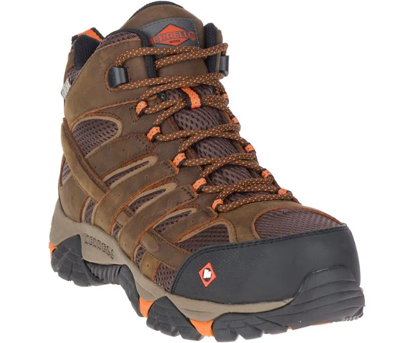 Merrell Men's Moab Vertex Mid Waterproof Comp Toe Work Boot Wide Width