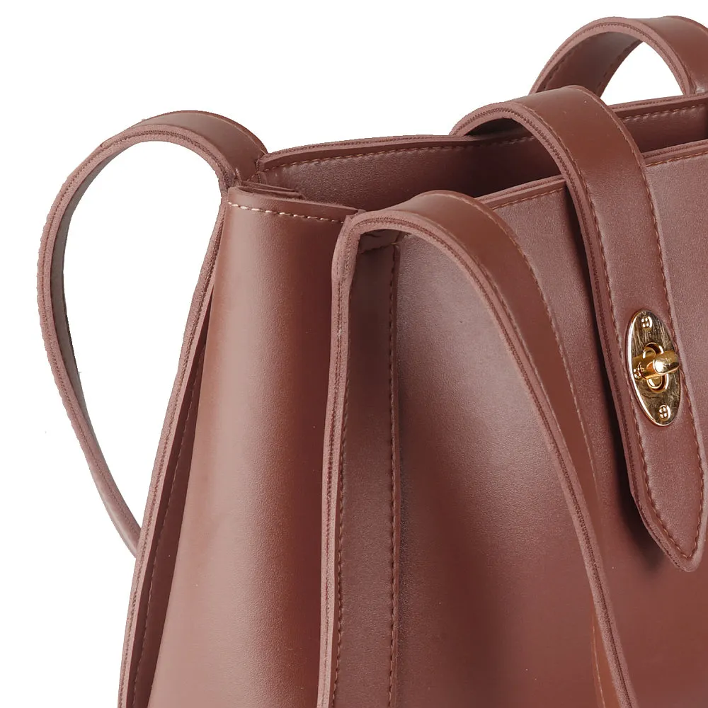 MIA CHOCO BROWN HANDBAG