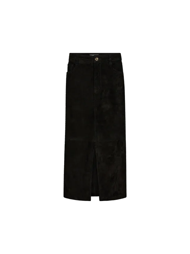 Mos Mosh Mella Black Suede Skirt