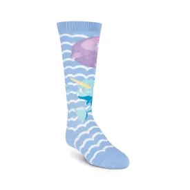 NARWHAL KNEE HIGH SOCKS-GIRL'S