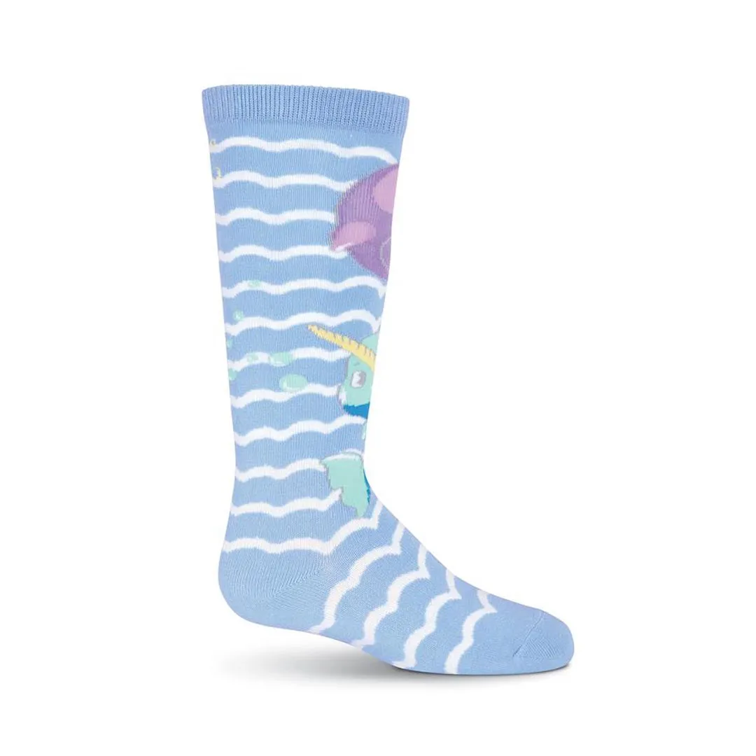 NARWHAL KNEE HIGH SOCKS-GIRL'S