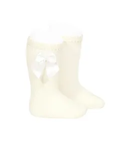 Perle Knee-High Socks with Bow (more colors available)