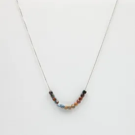 Pietersite Adjustable Slide Chain Gemstone Necklace