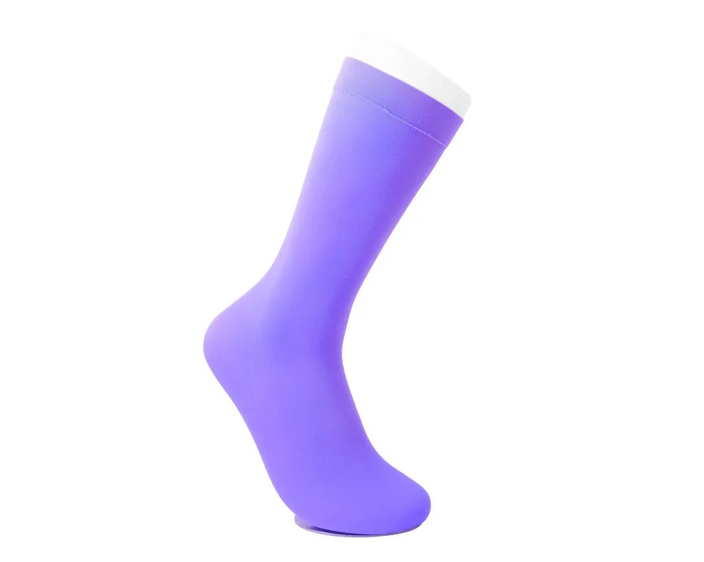 Purple Knee-High Nylon Mesh Sock