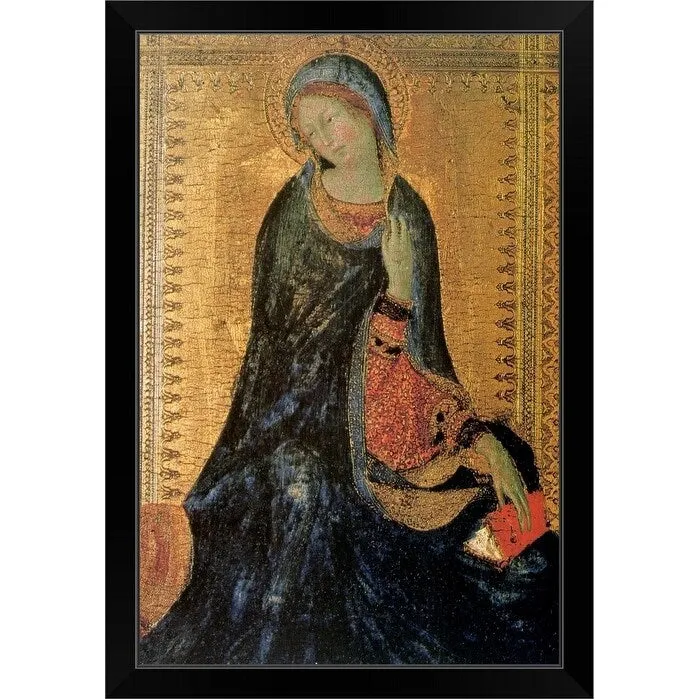 "'Madonna of the Annunciation' painting" Black Framed Print