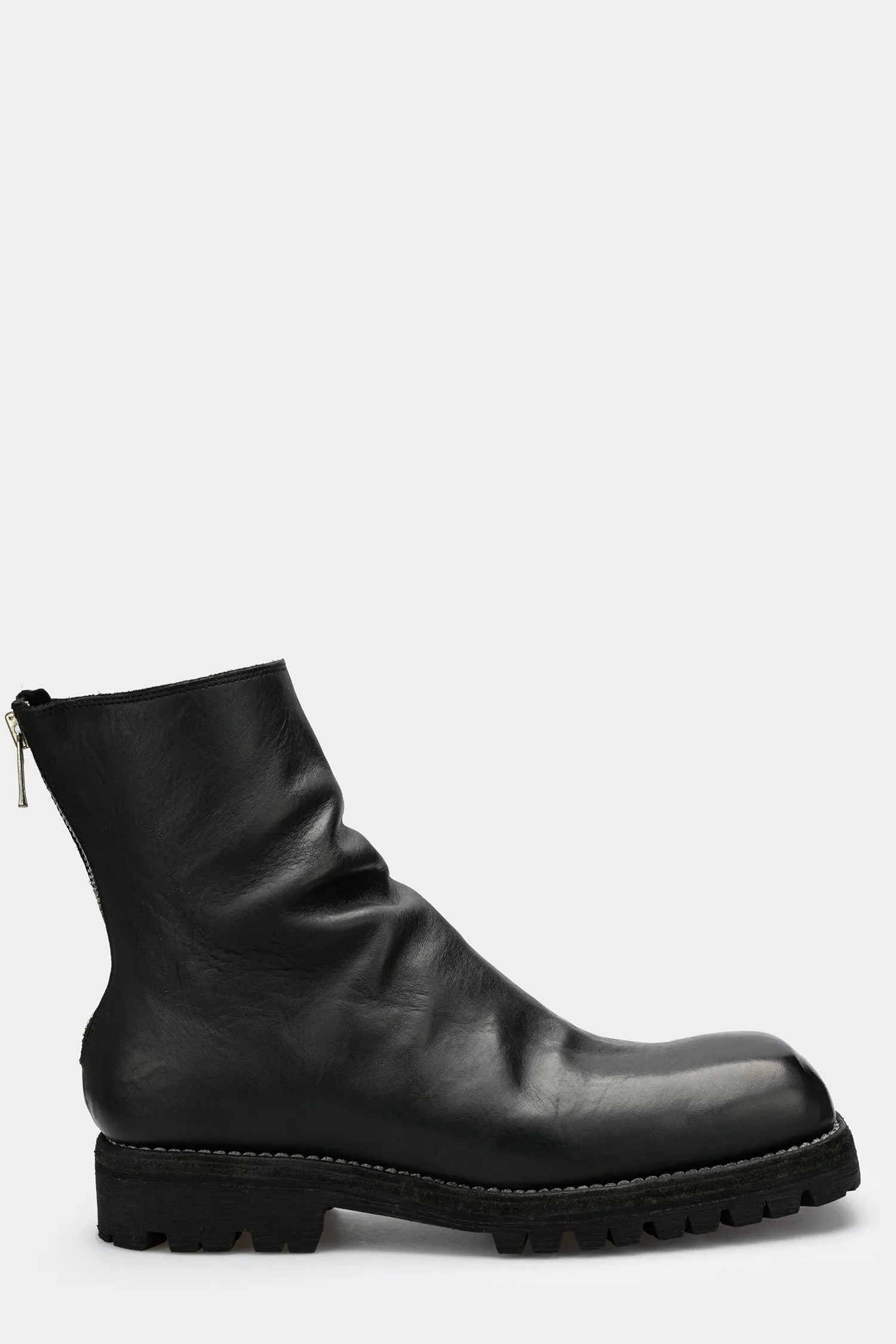 Square toe back zip boots | 79086V