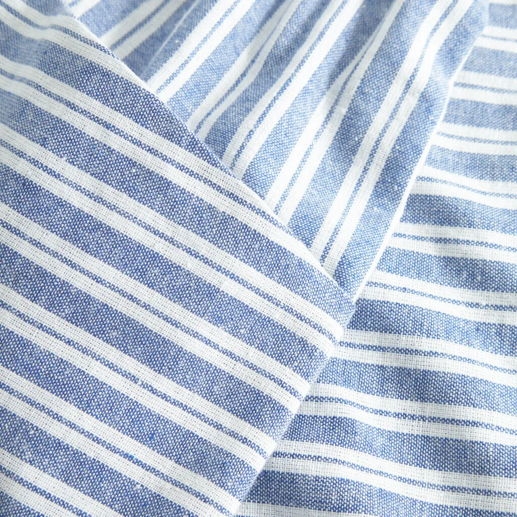 Striped print Beate shorts / 100130 - Blue Yarndye Stripe