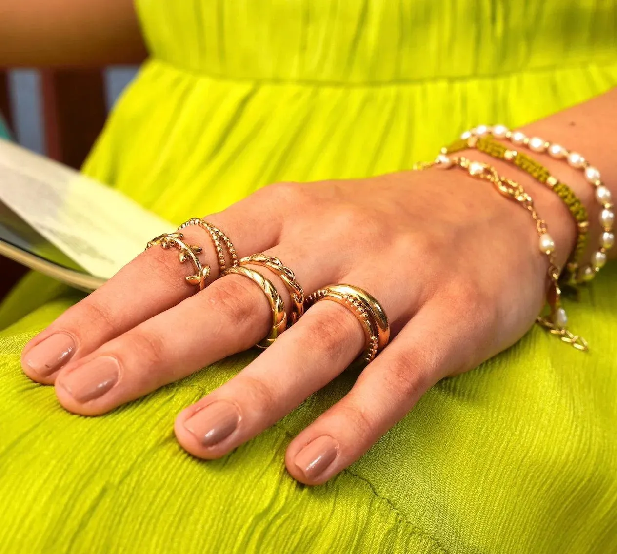 TFC Lace Loom Gold Plated Ring